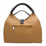 Beau Design Stylish  Beige Color Imported PU Leather Handbag With Double Handle For Women's/Ladies/Girls